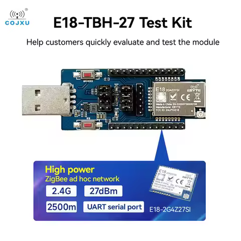 CC2530 USB to TTL UART CH340G Test Board Kit ZigBee Module 2.4GHz E18-TBH-01 E18-TBH-27 E18-TBL-01 T