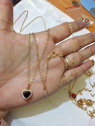 10k us gold with bstone pendant