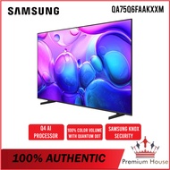[MUAR & MELAKA ONLY]Samsung Q6F QLED 4K Smart TV 75"| Q4 Lite Processor Quantum Dot 100% Color Volum