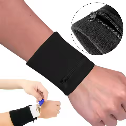 Sports Wristband Coin Purse Wrist Guard Zipper Wrist Band Wallet Purse Arm Bags Band Sweatband Bag C
