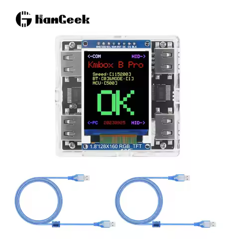 HamGeek Kmbox B+ (Pro) Keyboard Mouse Controller Keyboard Mouse Macro with Screen for DMA and Dual C