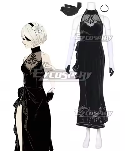 NieR: Automata 2B YoRHa No. 2 Type B Evening Dress Girls Party Halloween Skirt Suit Women Christmas 