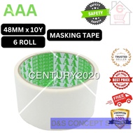 AAA Tape 48mm Paper Masking Tape White Masking Tape 6rolls