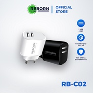 Reborn Dual USB Adapter Travel Charger 2.4A RB-C02