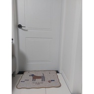 1 + 1 Cute Puppy Pattern Quilted  Bedroom and Bathroom Foot Mat