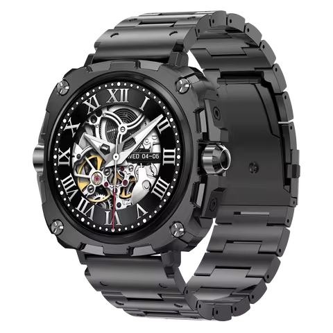 AK71 Outdoors Smart Watch 1.43" AMOLED Screen 3 Buttons CD Screws DAFIT Bt Call 2024 IP67 Deeply Wat