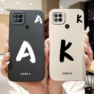 For Poco C31 Case Cover Simple Fashion Letters A-Z Pattern Design Silicone Phone Case MZB0A0MIN MZB0