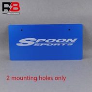 1pcs Spoon Sports jdm Japanese Style License Plate for CRX, S2000, TYPE R, INTEGRA, CIVIC, EG6, EK9,