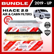 BUNDLE CABIN & AIR FILTERS for TOYOTA HIACE 2.8 (2019-UP) (17801-31160/87139-28020) Car Filter