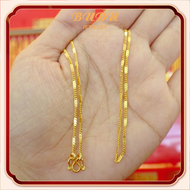 เครื่องประดับสร้อยคอทองคําแท้แท้ 18k แบนดาวสําหรับผู้ชายและผู้หญิงที่มีความยาว 45 ซม