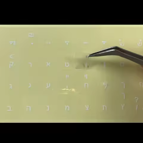 NEW SALE White Hebrew Laptop/Desktop Keyboard Alphabet Sticker on Transparent Background