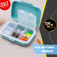 6-Section Airtight Medicine Box Vitamin Pill Medicine Box A022