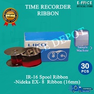 Effice Depot - Time Recorder - IR-16 Spool Ribbon -Nideka EX- 8 / 9 / 10 Ribbon (16mm) ~ 100pcs