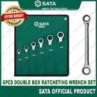 SATA 6Pc. Double Box Ratcheting Wrench Set Spana Dua Box Ratchet Wrench Sepana Sata Tools Sepana yan