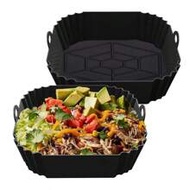 1pc Reusable Silicone Air Fryer Mat, Rectangular Design Fits 8QT Air Fryers, Kitchen Essential, Home
