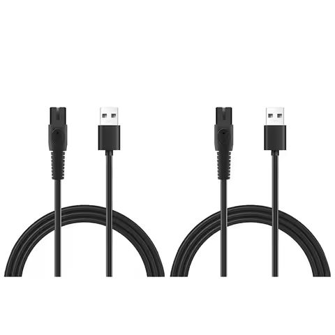 A78E-2Pcs 5V 1A USB Shaver Charger Cord for Philips QP2724 QP2834 QP1924 MG9520 Electric Shaver Trim