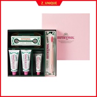 EUTHYMOL Whitening Oral Care Gift Set | Whitening Toothpaste 2 Types + Pink Toothbrush + Classic Squ