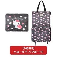 日版 Hello Kitty 蘋果圖案 可摺疊 購物車 購物袋 買餸車 Sanrio Characters Cinnamoroll 大耳狗 肉桂狗 可折疊 手提袋 Shopping Bag 車轆可以輕