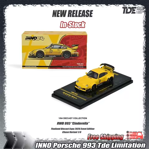1:64 2026 Tde Limitation Inno Porsche 993 Rx-7 Fd3s Lb-Super Silhouette Alloy Micro-Die-Casting Car 