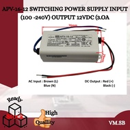 APV-16-12 SWITCHING POWER SUPPLY INPUT (100 -240V) OUTPUT (12VDC (3.OA))