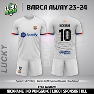 Premium B4rcca Away Football Jersey 23-24 Custom Free Name & Back Number