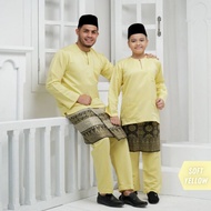 [NewArrival]-BAJU MELAYU TELUK BELANGA BAJU MELAYU PLUSSIZE AYAH DAN ANAK READYSTOCK WARNA SOFT YELL