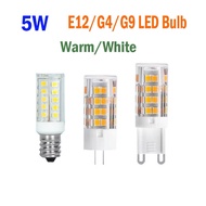 Led Bulb G4 G9 E12 Corn Light Bulb Led White/Warm Ceramic Led Bulb Light 220 5W