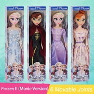 KiddoZone 31CM Princess Snow Anna Elsa Pretend Toys Fashion Doll Wedding Dress Suit Girl Toys for Gi