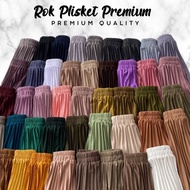 ABU SILVER-Allsize Murah Baru ROK PLISKET EKSLUSIF 70+ WARNA [ SERIES