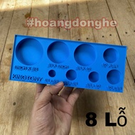 Plastic base for adapter (1/4 -1inch) 3D-141INCH, size 220 x 90 x 24mm, blue