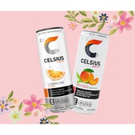 [READY STOCK] Celsius Energy Drink (Sparkling Orange/ Peach Mango Green Tea) Zero Sugar, Low Calorie