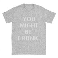 Women's T-Shirt Graphic Print Funny Drinking Casual Printed Text "You Might Be Drunk" Clothing