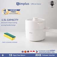 Simplus Electric Multi Cooker With Steamer Non Stick Ceramic Coating 1.5L 2 Temperature (300W/630W) 