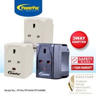 PowerPac 3Way Multi Adaptor, 3 Way Adaptor For 2 Pin & 3 Pin (PP144N)