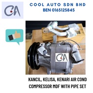 🔥READY STOCK 🔥KANCIL, KELISA, KENARI AIR COND COMPRESSOR MDF WITH PIPE SET (CP KANCIL 06E )