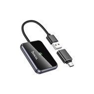 HOCO HU1 อะแดปเตอร์ CarPlay ไร้สาย สำหรับรถยนต์ 2.4G Wireless รองรับการโทร ฟังเพลง Map GPS