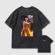 日向雛田X 湖人隊LAKERS 火影忍者 做舊水洗純棉落肩短T 男女短袖T 台灣製原創動漫