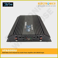 ⚾︎ ✢ ▫ XxxV18 VFA6000U 3600 Watts 4/3/2 Channel Car Audio Power Amplifier with USB/SD Input