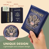 Personalize Passport Holder Cover Card Slot Combo RFID Blocking Leather Travel Passport Cover Luxuy 