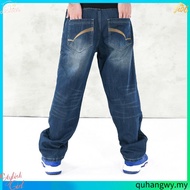 Jeans Men Men's hip-hop Jeans Men's trendy Loose Embroidered trousers Plus Size hip-hop Skateboard p