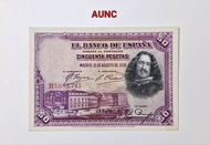 Spain 50 Pesetas Paper 1928 Years