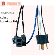 SealBeam H4 Car Headlight Bulb Fitting Socket - Seal Beam H4 MALE FEMALE