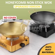 26cm, 28cm, 30cm Korean Honeycomb Sultan Skillet Fryin Stainless Steel Non-Stick Wok Kuali Sarang Lebah Tidak Melekat