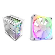 NZXT H9 Elite Dual-Chamber ATX Mid-Tower PC Gaming Case with 3 x 120mm RGB Fans – Glass Panels, 360m