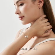 CACO Freshwater Pearl Bracelet 14K Gold Plated with Mother of Pearl Shell "Butterfly (Bracelet)" (1 