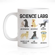 RZHV Science Labs 11 Oz Novelty Mug, Cawan Kopi Anjing Funny Labs untuk Pencinta Labrador Retriever,