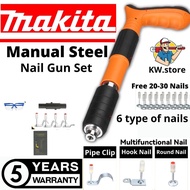✬MAKITA Rivet Gun Tufting Gun Manual Steel Nails Gun Concrete Rivet Tool Steel Wall Anchor Wire Slotting Device Nail♀