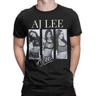 Men AJ Lee Girl Strong Wrestling T Shirts  100% Cotton Clothes Funny Short Sleeve Round Collar Tee S
