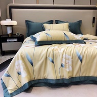 Thai Silk Blanket Set, Cool, Soft, Quilted Blanket