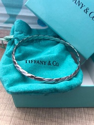 正品 Tiffany 925 純銀手鐲 扭紋幼身款  中古品
